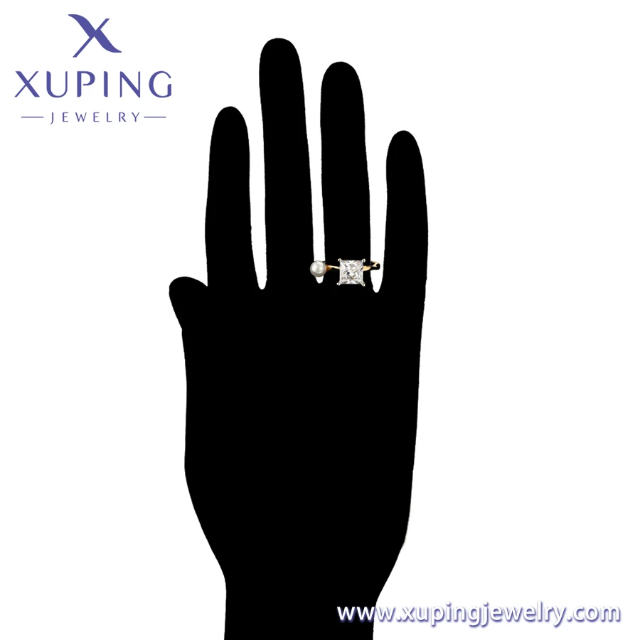 A00659246 xuping jewelry Elegant and charming temperament big diamond pearl multi-color couple wedding ring