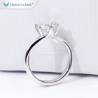 14k Diamond Rings Rings Tianyu Gems 14K White Gold 1.5ct H Color VS2 CVD Lab Diamond Sparkling Engagement Rings