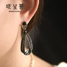 Jewelry Silver 2021 Women Jewelry Big Hoop Hooks Earrings Silver Charms Blue Zircons Earring