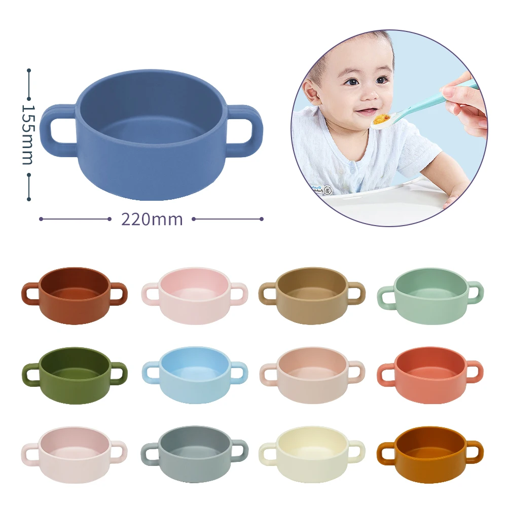 OEM&ODM Wholesale Cheap 10 Pcs BPA Free Kids Silicone Plate Baby Plates Dishes Sets Tableware Silicone Baby Feeding Set For Kids