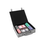 Poker Set Chip Wholesale Portable Leather Poker Set Box Deluxe Travel Poker Chip Game Case