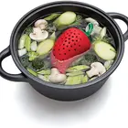 Tea Silicone Tea Leaf Strainer Filter Diffuser Strawberry Silicone Herb And Spice Infuser
