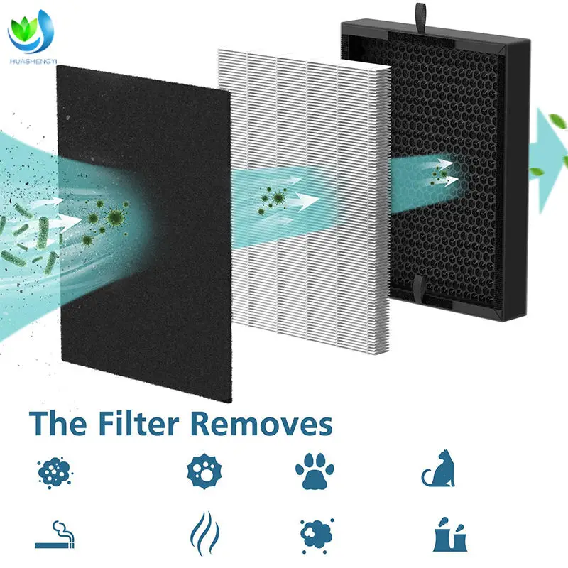 product walson eco friendly household activated carbon filter replacement air purifier replacement hepa filter home h13 hepa filter-3