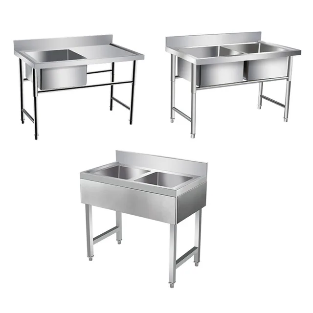 Fast Delivery Triple Restaurant Equipment kitchen sink stainless steel price bowl stainless steel kitchen sink without faucet