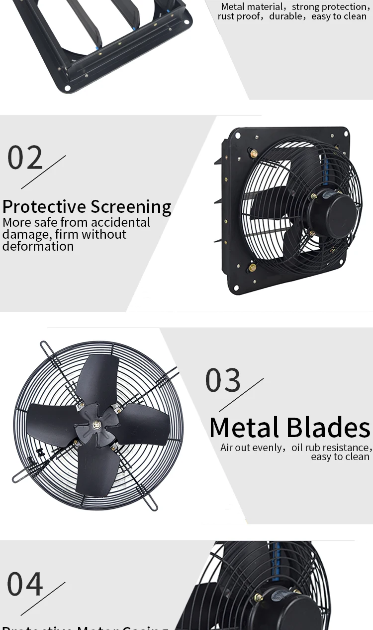 Wall Mounted Exhaust Fan, 220 V, Electric - detail 6