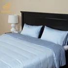 Blue Bedding Deep And Sky Blue Matched Tencel Fabric Soft Sheet Set Bedding Set