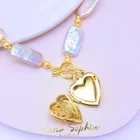 Wholesale High Quality Natural Baroque Atmosphere Simple Love Necklace