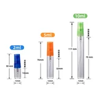 Ml Chinese Factory 2/3/5/8/10/12 Ml Transparent/Frosted 10ml Glass Perfume Spray 5ml Bottle With 12mm Sprayer