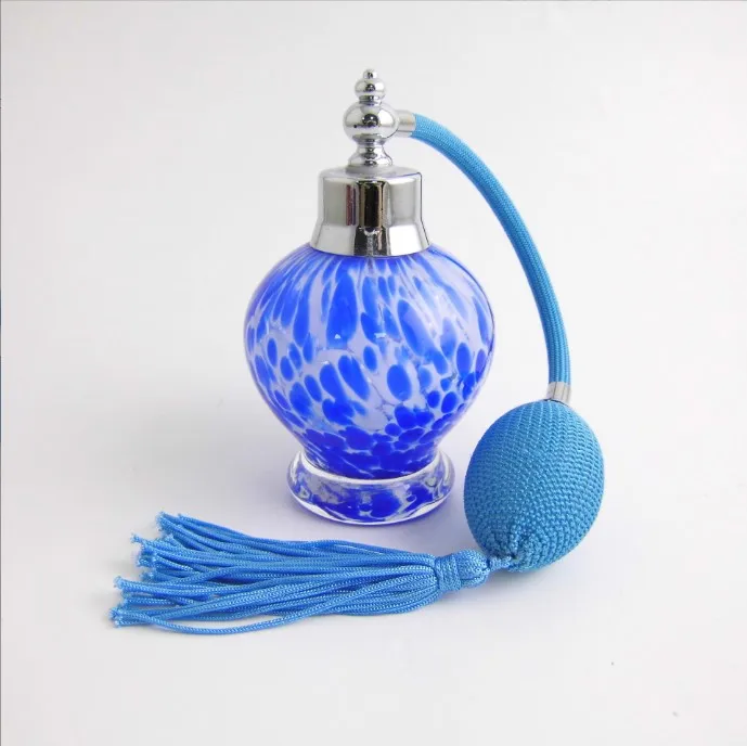 product 200ml 300ml airbag perfume bottle retro oval glass perfume bottle red yellow blue round empty glass spray bottle-26