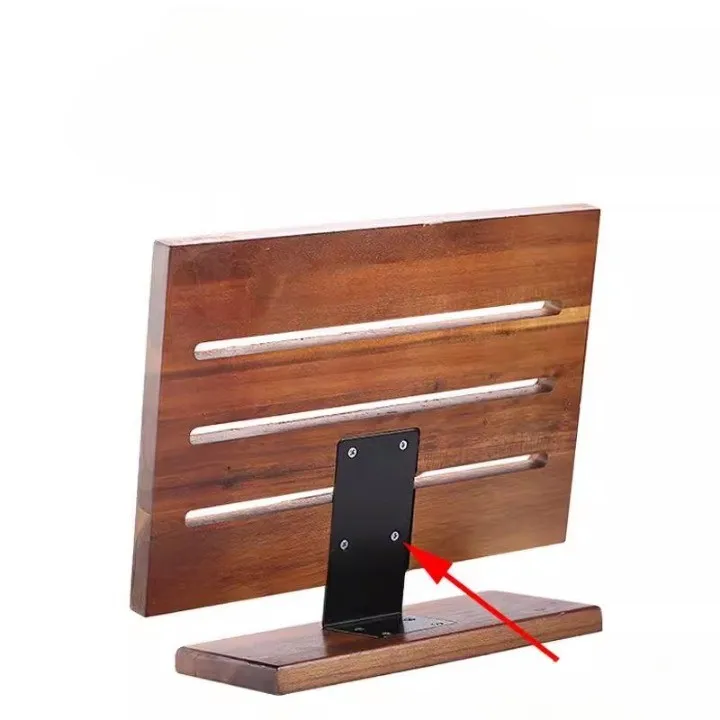 Hot Sale Acacia Wood Magnetic Knife Holder New Kitchen Storage Stand with Magnet Tool Holder