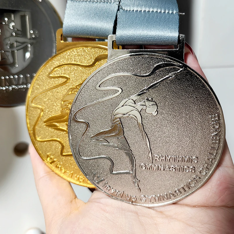 Custom 3D Gold Silver Bronze Zinc Alloy Rhythmic Gymnastics Medal Modern Style Sport Award Medal by Manufacturer details