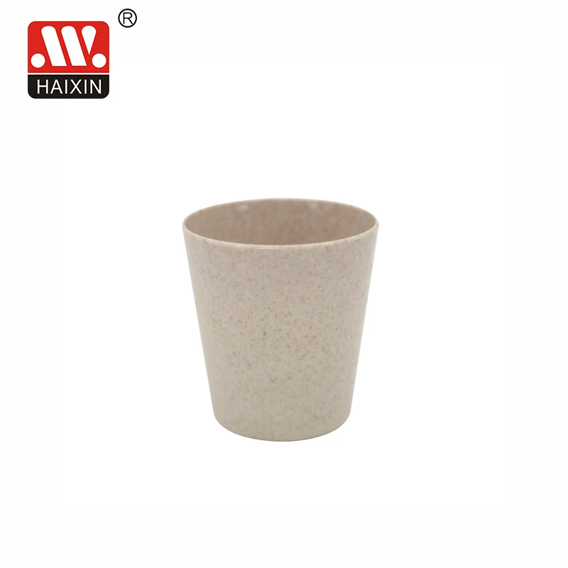 Wholesale Custom Reusable Wheat Straw Plastic Coffee Drinking Cup Wheat Straw Dinnerware Cup