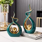 Luxury Ceramic Decoration Modern European Abstract Christmas Sculpture Home Decoration