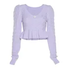 Knitted Sweater 2021 New Fall Women Clothing Fashion Long Sleeve Sexy Women Knitted Short Sweater