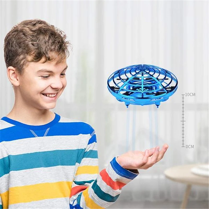 Green KINOEE UFO Mini Drone Kids Hand Helicopter RC Quadcopter Infrared Induction Remote Control Flying Aircraft Games Birthday Gifts for Boys Girls Indoor Outdoor Garden Ball Toys 