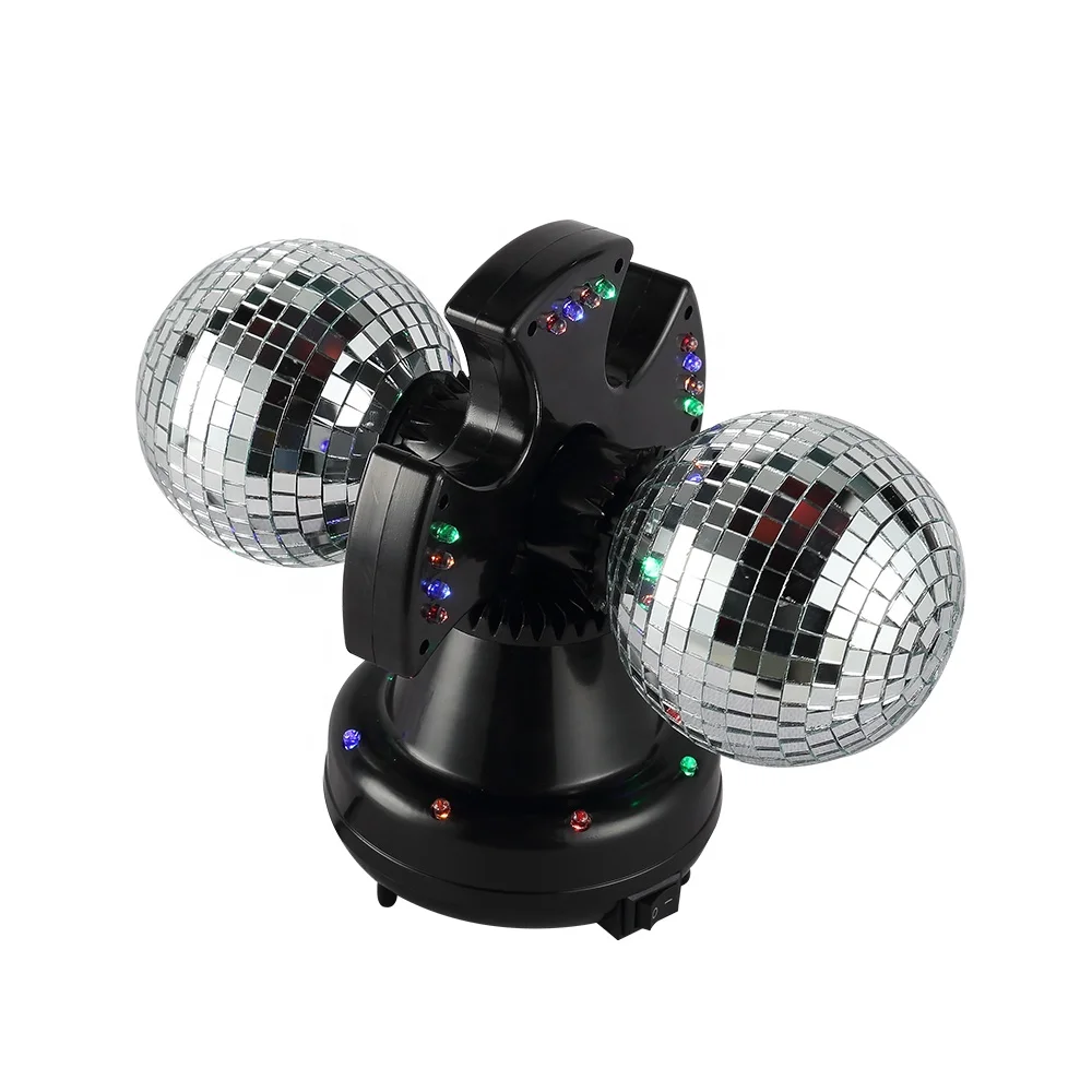 twin mirror rotating disco ball