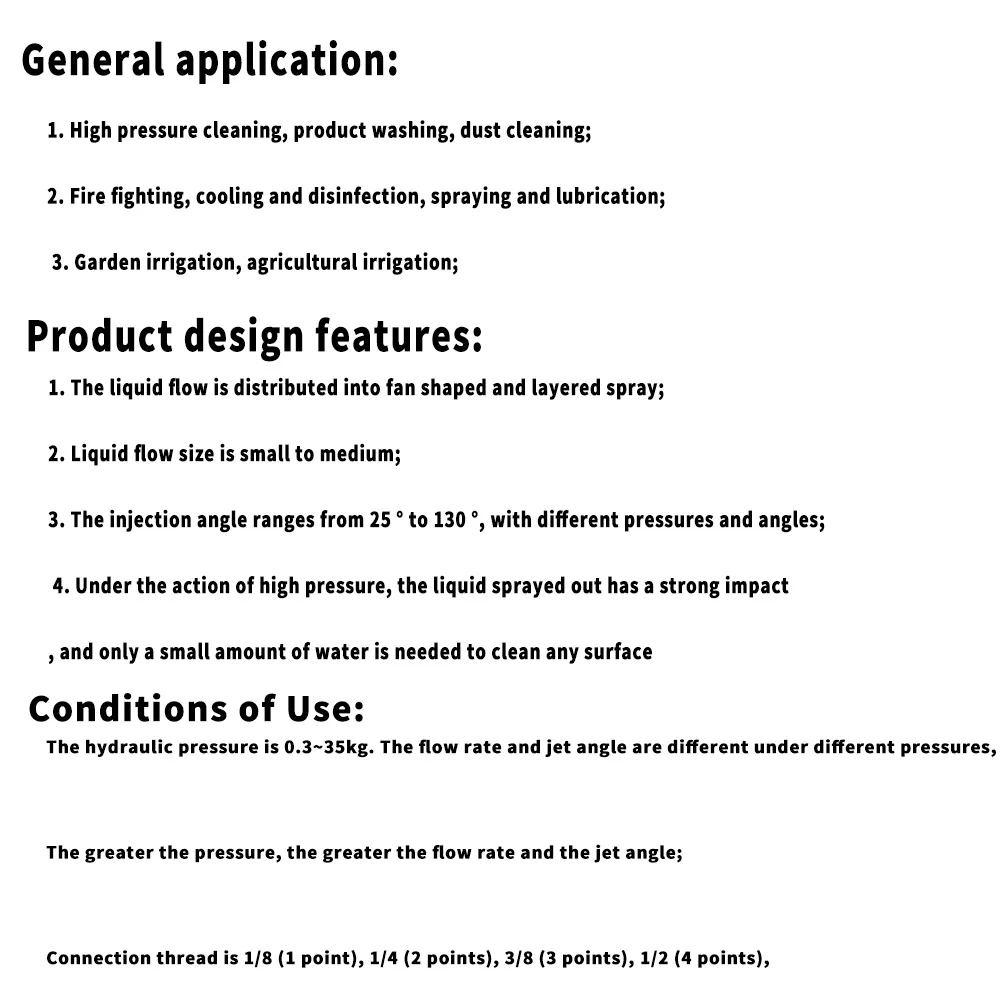 Nozle Jet Spray Nozzles Water Spray Vee Jet Flat Fan Nozzle,Stainless