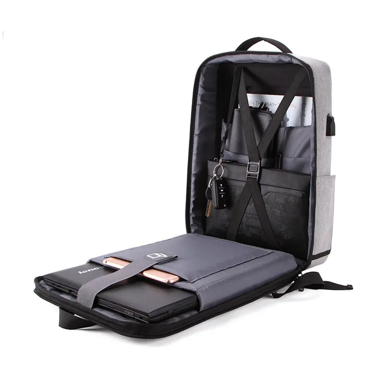 Smart anti-theft water proof men's business laptop anti theft men's backpack leather with usb charging port Smart anti-theft water proof men's business laptop anti theft men's backpack leather with usb charging port