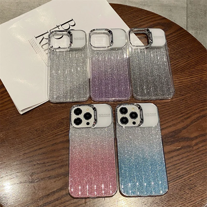 Luxury Shiny Glitter Electroplated Mobile Cell Case For iPhone 14 Pro Max Phone Case Soft Phone Cover For iPhone 15 14 13 12 11