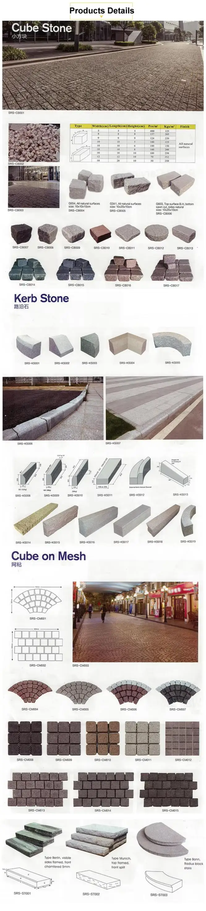 product china modern design grey granite paving stone polished cube tile in custom size 1 year warranty-3