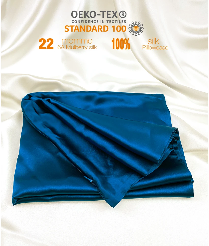 22/25/30 mm Silk Pillow Case 100% Mulberry Silk Pillowcase OEKO-Tex Certified Silk Pillow Case