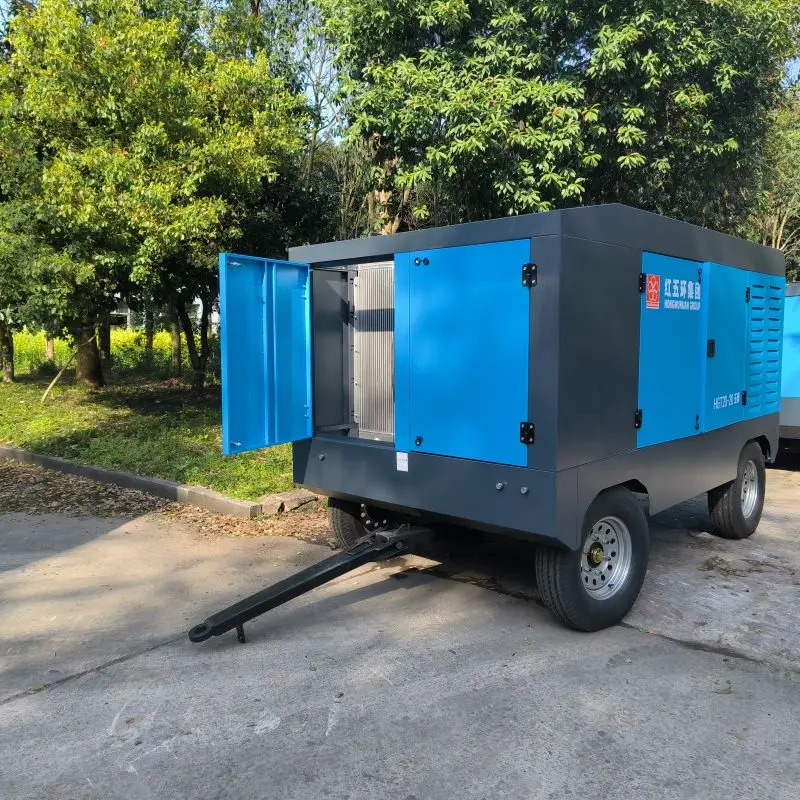 Low niose industrial heavy duty 191 kw air compressor portable diesel type equipment for water well drill