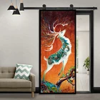 Door Barn Door Painting Of A Deer Splicing Nordic Custom Carved Interior Kitchen Toilet Sliding Barn Door