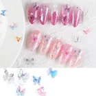 Nail Decoration Stickers Nail Art Metal 3D Handmade Butterfly Nail Sequin Decoration 2pcs New Nail Stickers