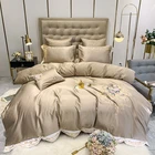 Set Bedding Sateen Fabric Made Duvet Cover Set 3d Printed Bedding Set 4pcs Silk Bed Sheet