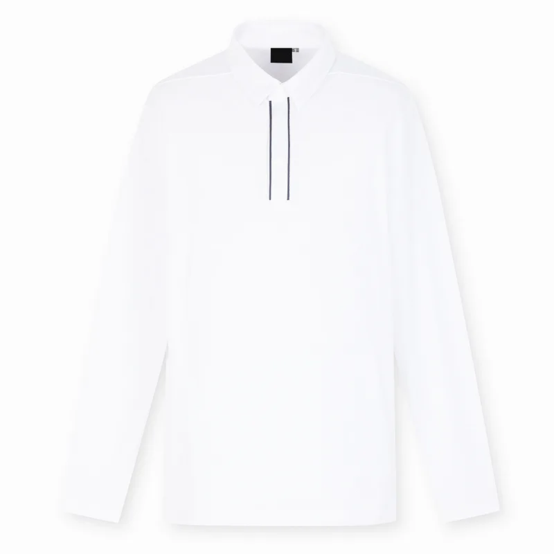Autumn Winter Wholesale Sublimation Tshirt Mens Women's Custom Logo Printing Embroidery Long Sleeve Plain Work Golf Polo Shirt