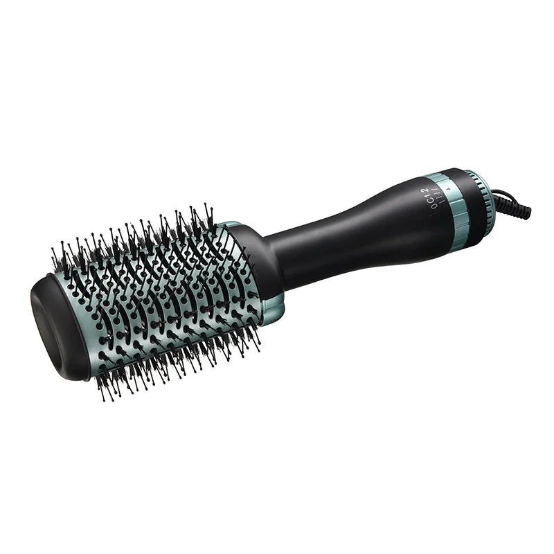1300W Dual Voltage Hot Air Brush with 3 Temperature Adjustment Levels for Professional Hair Styling