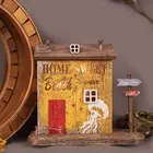 Art Crafts YBOX Handmade Wood House With Light Home Decor Teaching Aids American Ocean Style Art Crafts