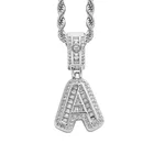 DY Hiphop Jewelry Gold-plated Number AAA Cubic Zirconia Pendants Initial Necklace