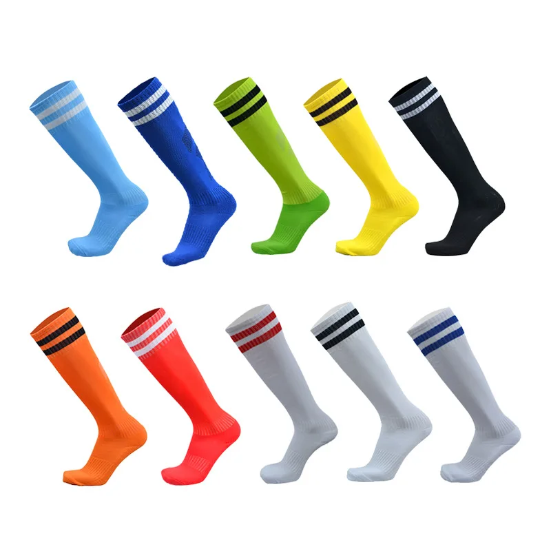 High Quality Multiple Colors Soccer Thin Breathable Knee High Socks Custom Sports Football Socks