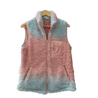 Women's Vest High Quality Cheap Women's Winter Tie Dye Sherpa Fleece Vest With Low MOQ