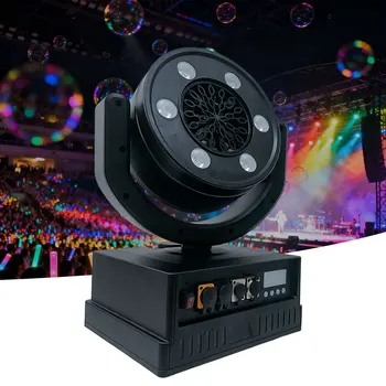 Rechargeable Electric Moving Head Bubble Machine with 9-Channel DMX Remote Control IP65 Waterproof for Wedding Concert Party