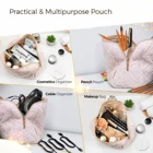 Pouch Large Cosmetic Toiletry Bag Zippered Makeup Pouch For Women Girls Travel Cute Organizer Suitable For Purse