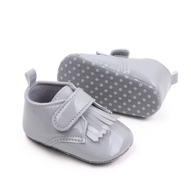 Spring & Summer Soft-soled Baby Walking Shoes with Bright Leather Fringe for Girls manufacture