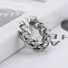 Men's Ring 2021 New Cool Style Punk Titanium Steel Smooth Men's Chain Ring