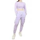 Set Women Women Ladies White 2 Piece Pants Tracksuit Set 2 Peice Crop Top Set Women Jogger Sweat Suit Set