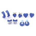Hoop Earrings Crystal Fashion Blue Wedding Party Luxury Jewelry Hoop Earrings Large Crystal Earrings For Women