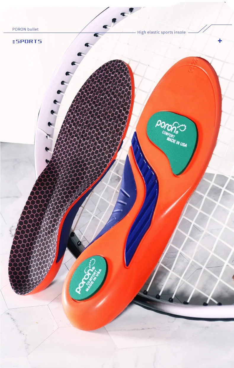 High Elastic Poron Torsion-Resistant Sports Insoles with Arch Support High Elastic Poron Torsion-Resistant Sports Insoles with Arch Support