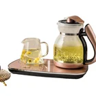 Glass Kettle Digtal Control Kettle With Tray Set Tea Kettle With Temperature Display Digtal Teapot Set 100% BPA Free
