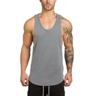 Vest Top Wholesale Men Singlets Muscle Sports Vest Sleeveless Fitness Gym Tank Top With Custom Logo