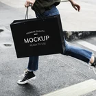 Paper Bags Bag Custom LOGO Large Size With The Handle Paper Bags Luxury Clothes Packaging Paper Bag
