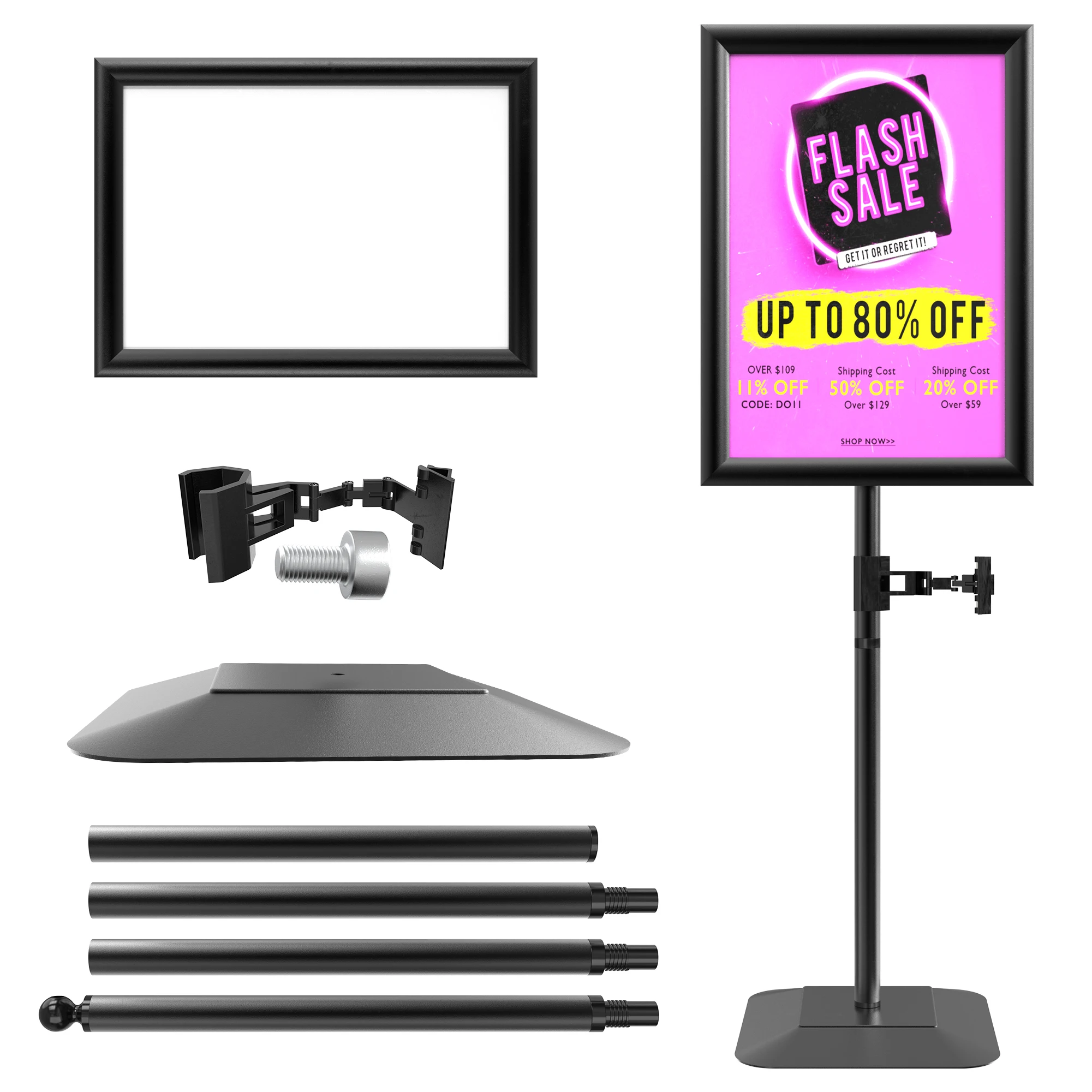 Cydisplay A4 Adjustable Poster Stand Floor Standing Sign Holder Sign