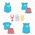 Boy And Clothing Kids Sets 2021 Little Boy And Girl Clothing Applique Design Siblings Outfit Kids Summer Clothing Sets