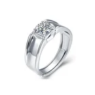925 Silver Gemstone Simple Halo Diamond 925 Silver GH Gemstone Moissanite Engagement Proposal Ring
