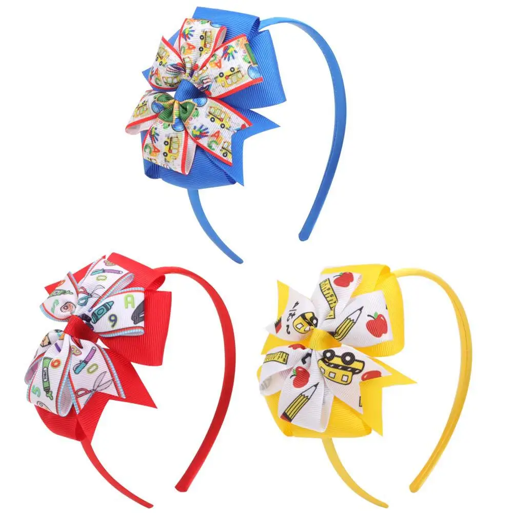 New Style Ribbon Bowknots Hairband Hair Hoop Big Bows Headband For Kids Children Hair Decoration