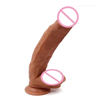 2022 Sex Toys Brown Dildo Adult Toy Anal 11inch Flexible Realistic Sey Toys